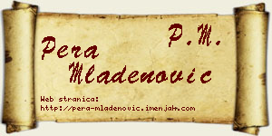 Pera Mladenović vizit kartica